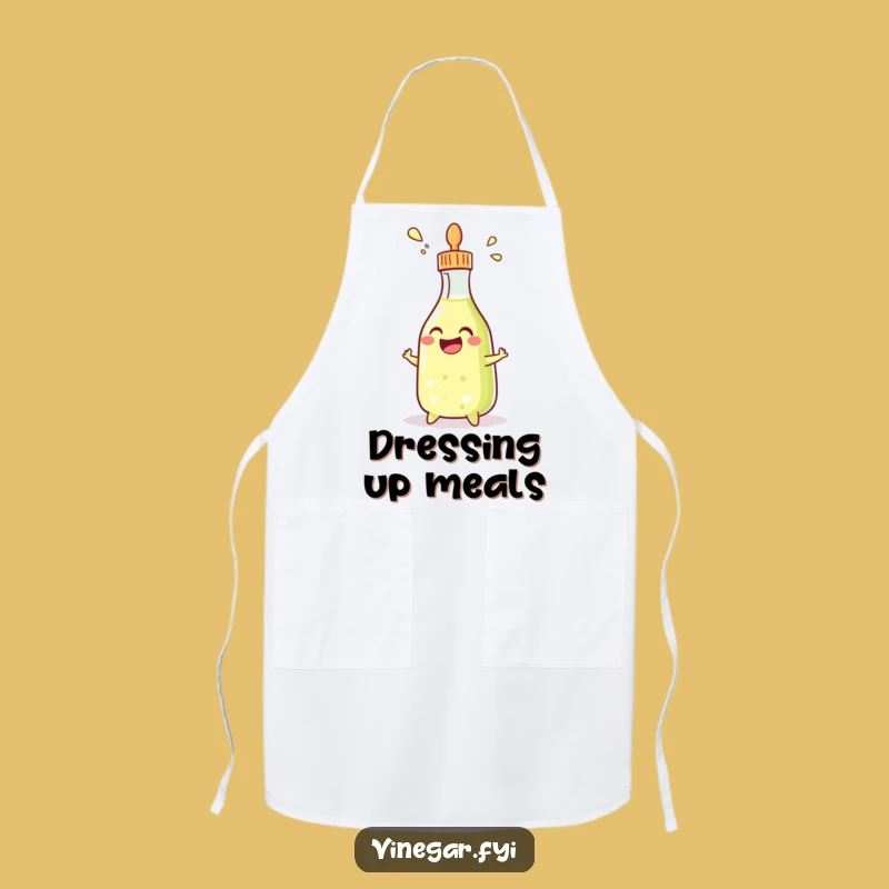 Funny Condiment Bottle Apron: Squirting Vinegar for Messy Fun, Hilarious Gift