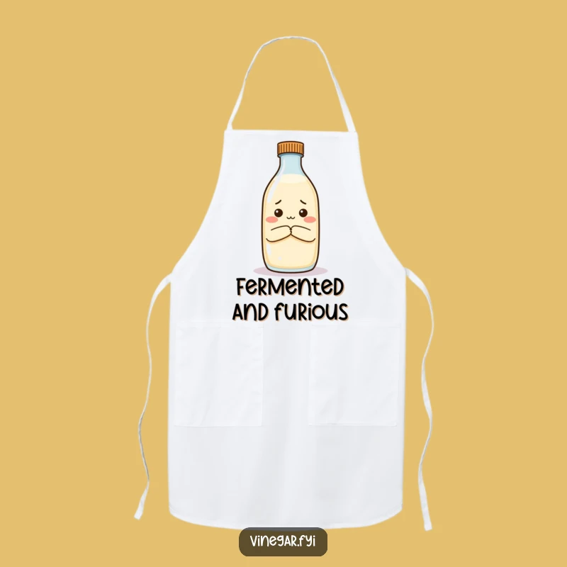 Funny Unimpressed Vinegar Apron: Sarcastic Kitchen Wear for Culinary Critics