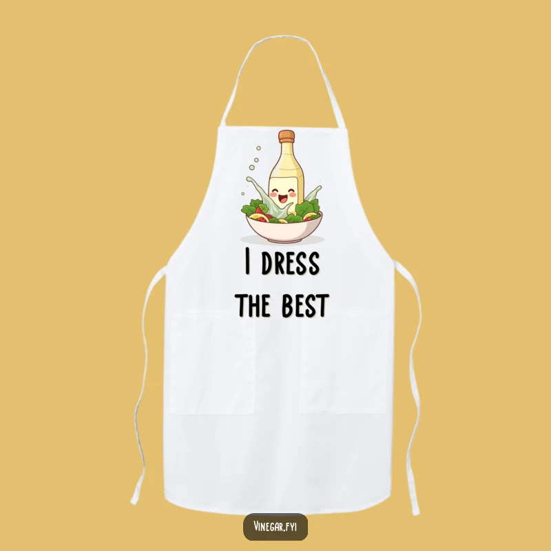 Funny Playful Vinegar Apron: Kitchen Wear for Salad Dressing Celebrations