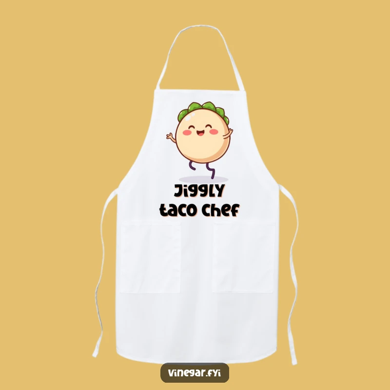 Funny Taco Kitchen Apron: Chef's Foodie Cartoon Character Outfit