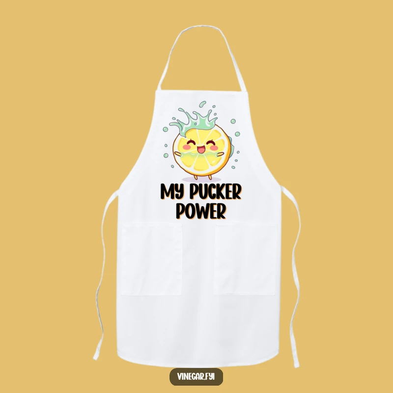 Funny Lemon Slice Apron - Cook with Zest and Playful Vinegar Flair!