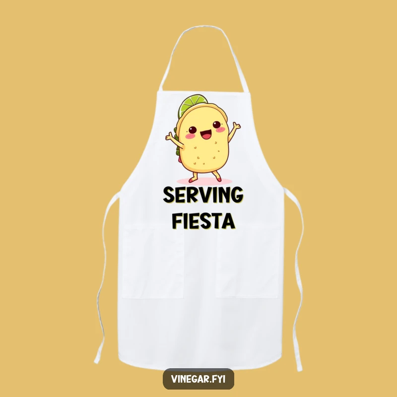 Funny Kawaii Taco Fiesta Apron - Hilarious Chef Wear for Kitchen Fun