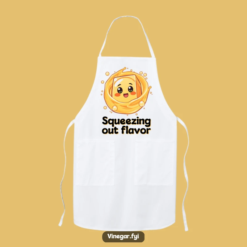Funny Orange Juice Box Apron: Cook Up Fun in Bubbly Style!