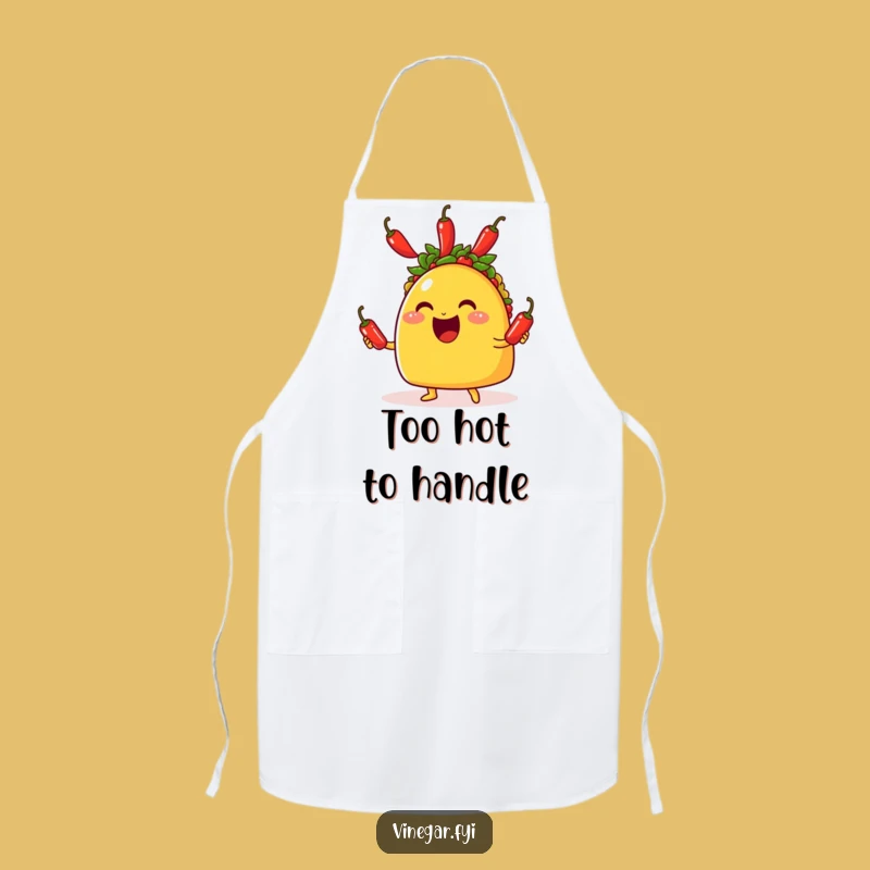 Funny Taco Juggling Peppers Apron - Cook with Comedy and Flair