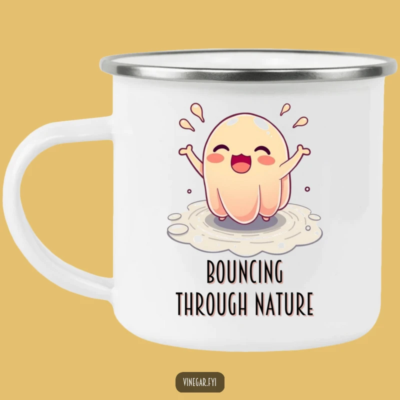 Funny Bouncing Jelly Camping Mug: Jiggling Adventure Brew, Whimsical Funny Gift!