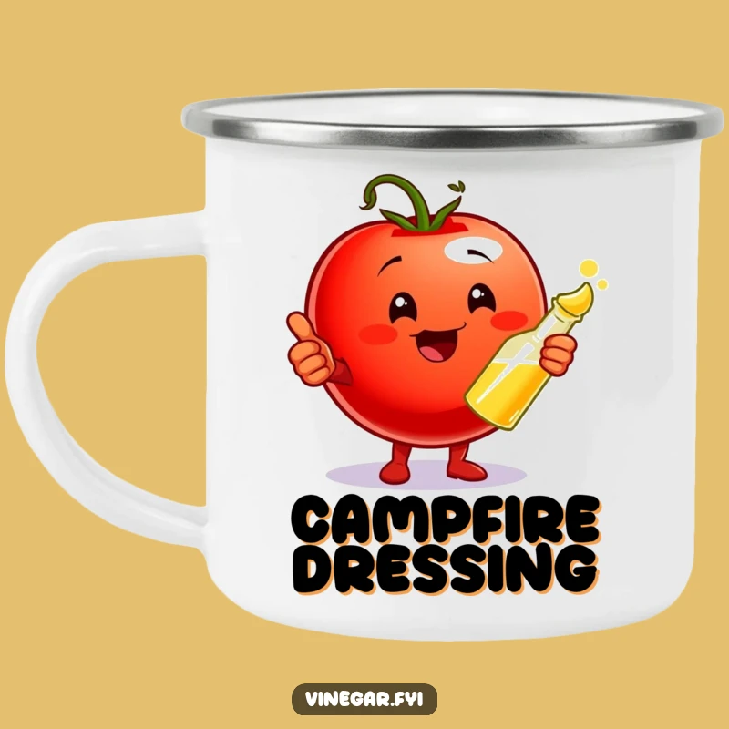 Funny Tomato & Vinegar Camping Mug: Outdoor Flavor Combo Gift