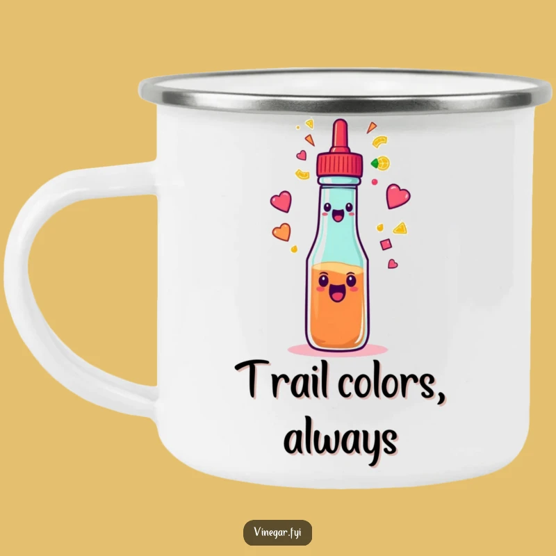 Funny Condiment Spray Camping Mug: Colorful Adventure Fuel with This Hilarious Mug