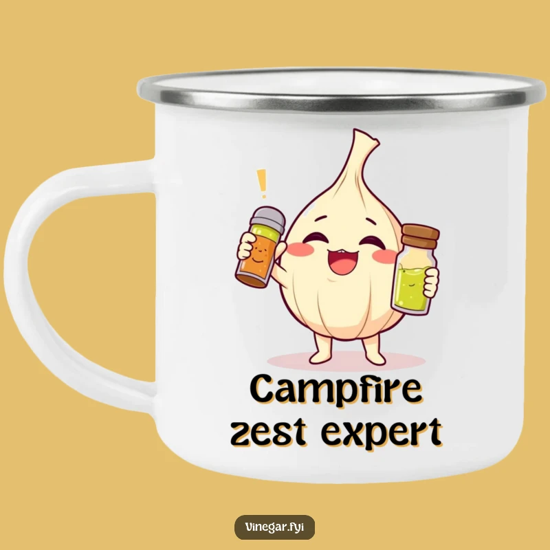 Funny Garlic Vinaigrette Camping Mug - Adventure Fuelled by Hilarious Flavor!