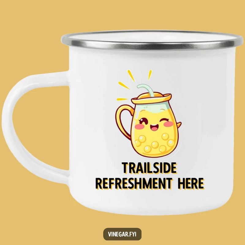 Funny Lemonade Pitcher Wink Camping Mug - Hilarious Outdoor Citrus Drinkware Gift