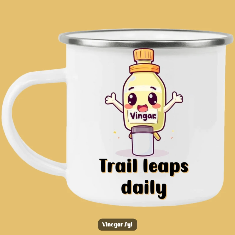 Funny Leap Vinegar Camping Mug - Adventure Jumps!