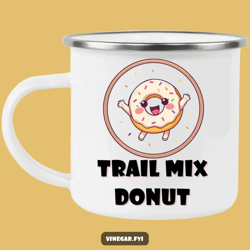 Funny Donut Acrobat Camping Mug: Sweet Sips for Outdoor Fun