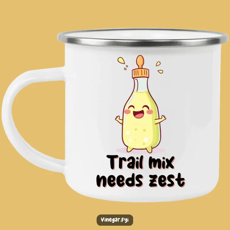 Funny Condiment Bottle Camping Mug: Grinning Squirter, Outdoor Funny Gift