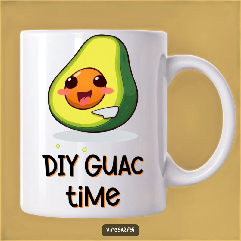 Funny Avocado Mug: Self-Slicing Delight, Hilarious Foodie Gift