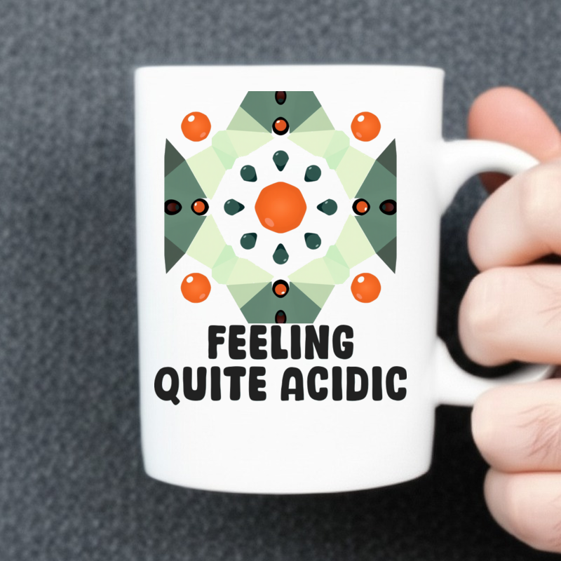Abstract Acetic Acid Molecule Geometric Coffee Mug 