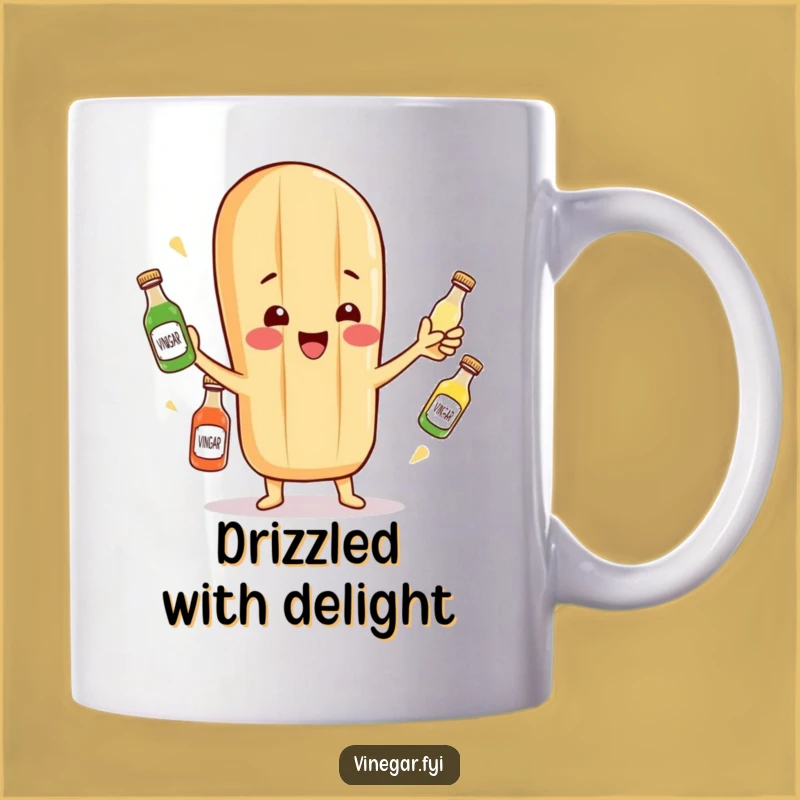 Funny Baguette Juggling Mug: Hilarious Cartoon Character Gift