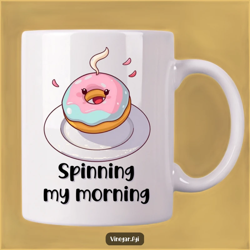 Funny Donut Mug: Joyful Treat Holder with Flying Frosting, Perfect Gift