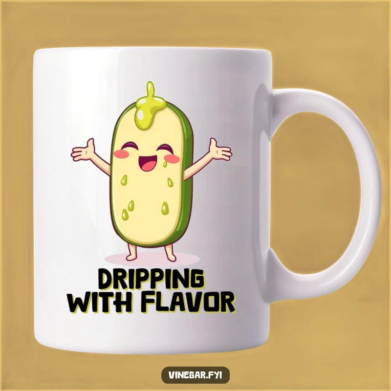Funny Pickle Catching Vinegar Mug: A Giggling Slice's Funny Gift