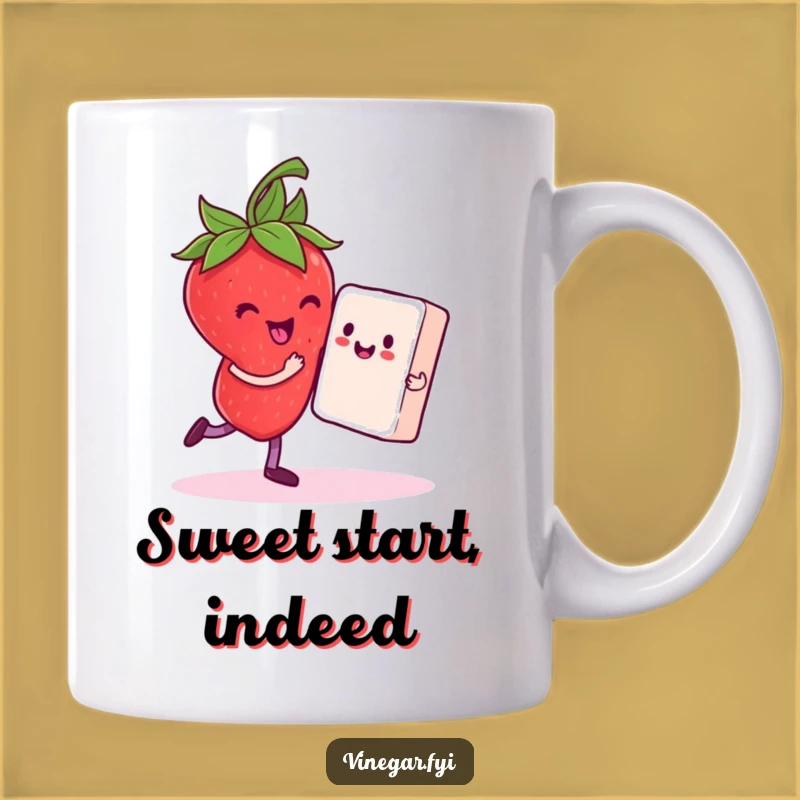 Funny Strawberry Dancing Mug - Sweet and Hilarious Gift for Couples