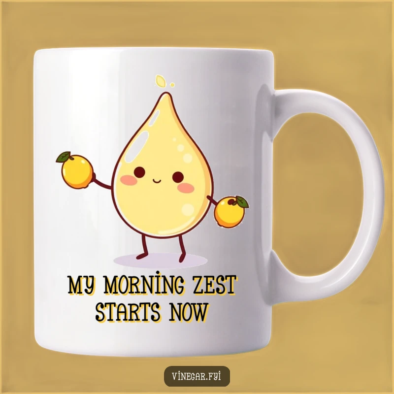 Funny Vinegar Lemon Juggling Mug: A Hilarious Citrus Delight for Gift Giving