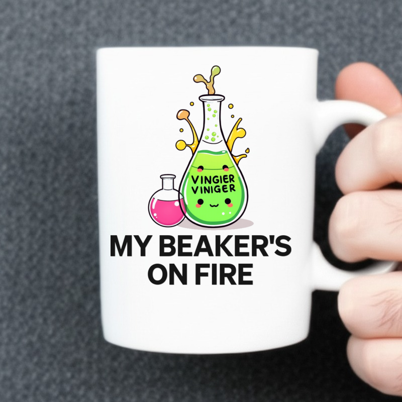 Science Flask Bubbling Funny Vinegar Experiments Coffee Mug 