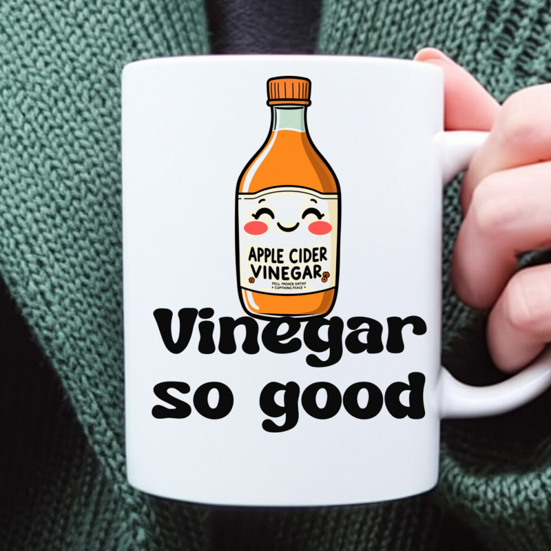 Happy Apple Cider Vinegar Bottle Mug 