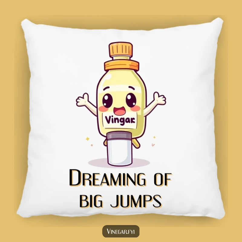 Funny Leap Vinegar Pillow - Cozy Up with Energetic Charm!
