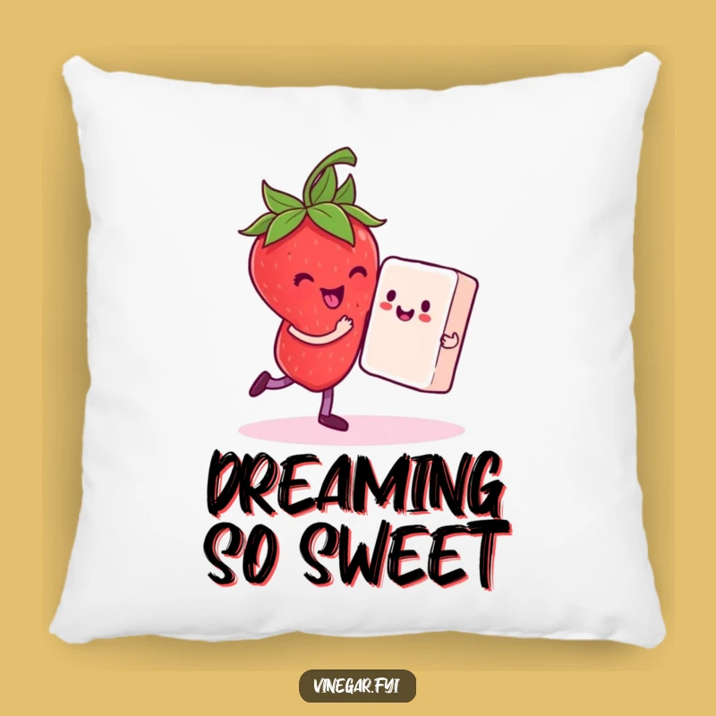 Funny Strawberry Dancing Pillow - Cozy Comfort with a Sweet Twist