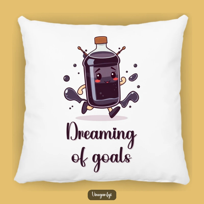 Funny Determined Bottle Pillow: Dark Liquid March, Perfect Motivated Gift