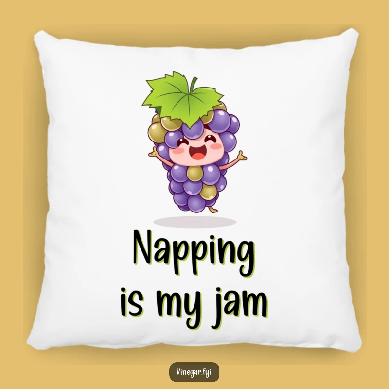 Funny Grape Bunch Pillow - Cozy Leaf Hat Dancer, Comfy & Hilarious Gift