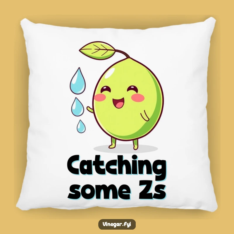 Funny Juggling Lime Pillow - Hilarious Citrus Character Accent Cushion Gift