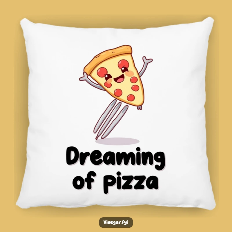 Funny Pizza Fork Pillow - Cozy Comfort, Foodie Decor, Adorable Funny Gift