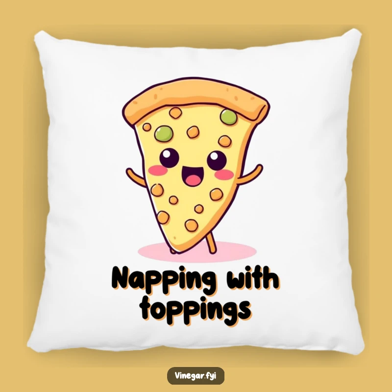 Funny Kawaii Pizza Pillow - Cozy Cushion with Hilarious Cheesy Fun