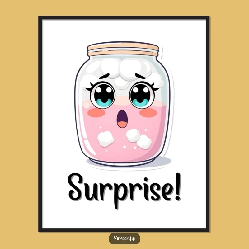 Funny Surprised Jar Art: Cloudy Liquid Reaction, Perfect Shocked Gift