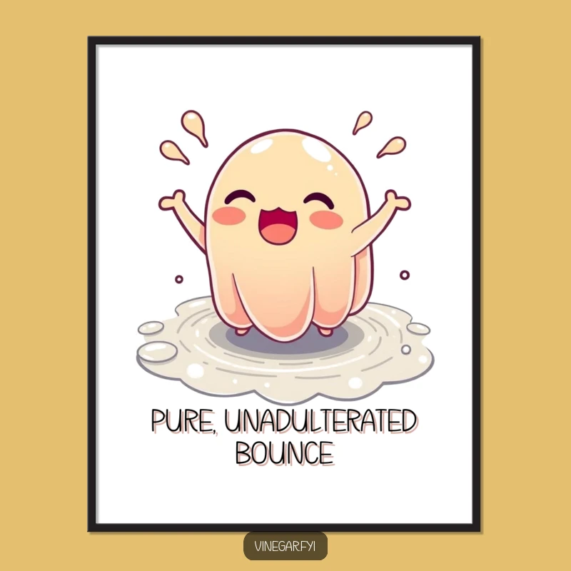 Funny Bouncing Jelly Digital Art: Ecstatic Jiggle's Fun, Printable Funny Gift!