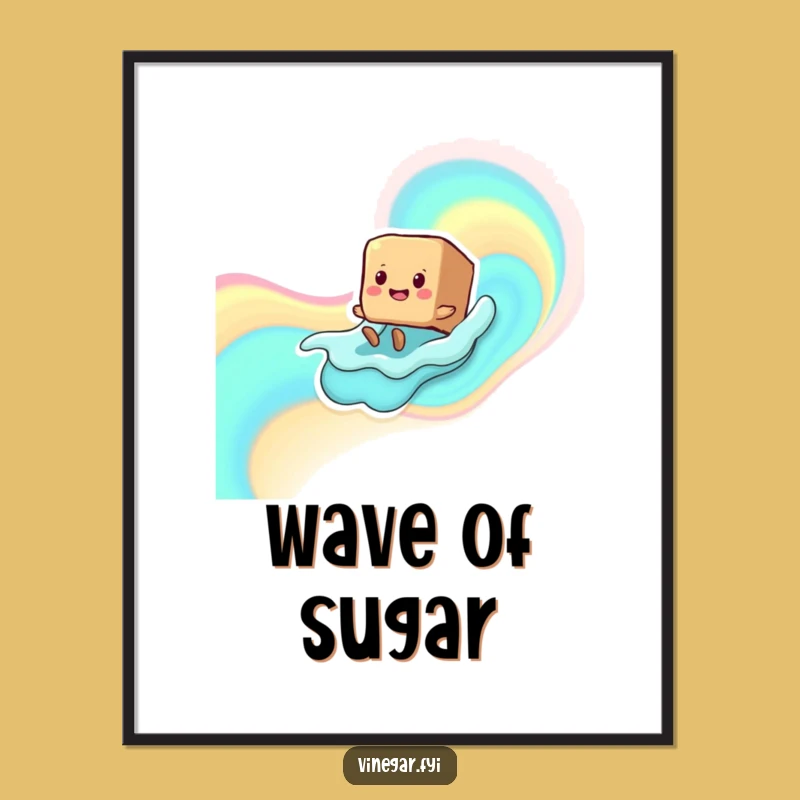 Funny Sugar Cube Digital Print: Instant Sweetness for Your Walls!