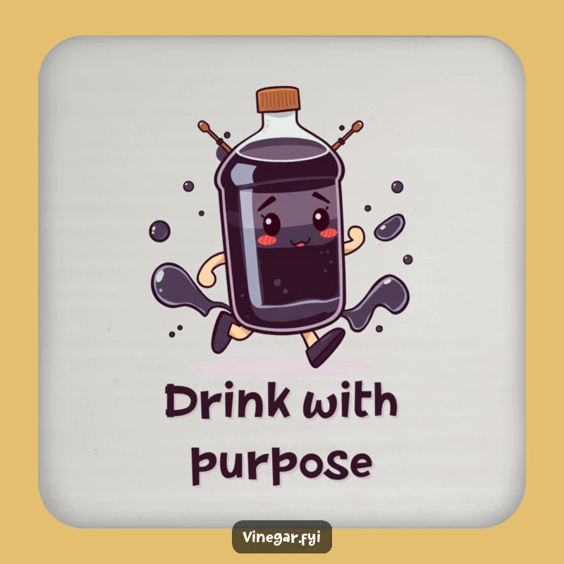 Funny Determined Bottle Coaster: Dark Liquid March, Perfect Motivated Gift