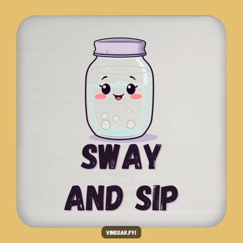 Funny Content Jar Coaster: Clear Liquid Sway, Perfect Relaxed Gift