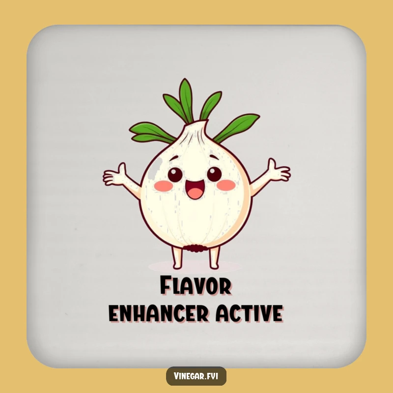 Funny Kawaii Onion Coaster Set: Protect Surfaces with Culinary Charm