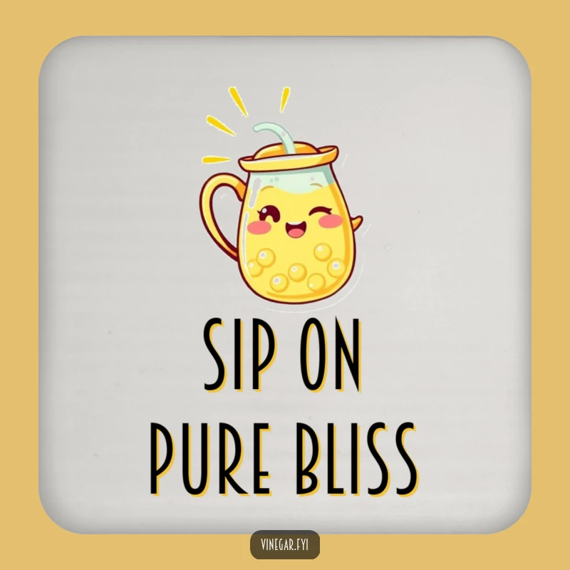 Funny Lemonade Pitcher Wink Coaster - Hilarious Citrus Drink Accessory Gift