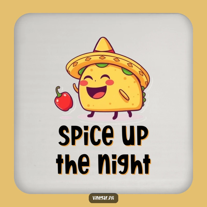 Funny Taco Sombrero Chili Coaster: Protect Surfaces with This Hilarious Fiesta Charm