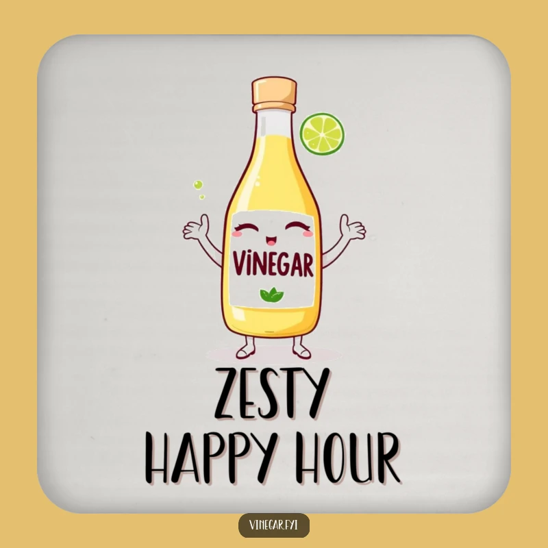 Funny Vinegar Dance Coaster: Protect Surfaces with Zesty Moves