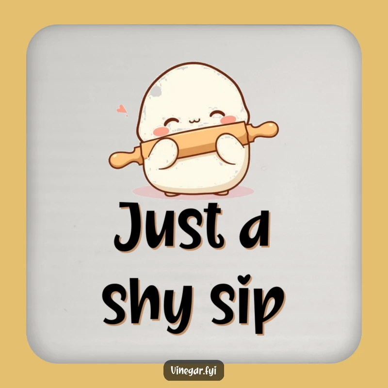 Funny Shy Dumpling Coaster: Cute Blushing Foodie Protection for Your Surfaces