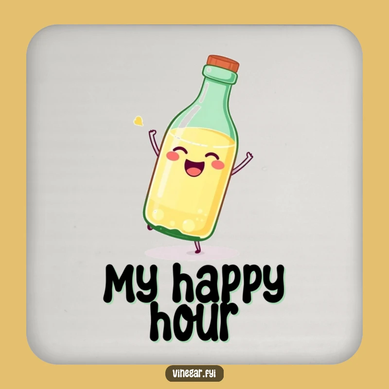 Funny Vinegar Bottle Coaster: Joyful Tipping Protection, Unique Funny Gift