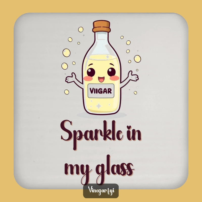 Funny Juggling Vinegar Coaster - Protect Surfaces with Playful Sparkle!