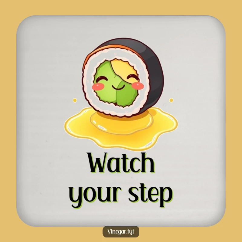 Funny Sushi Slipping Coaster - Comical Food Protection