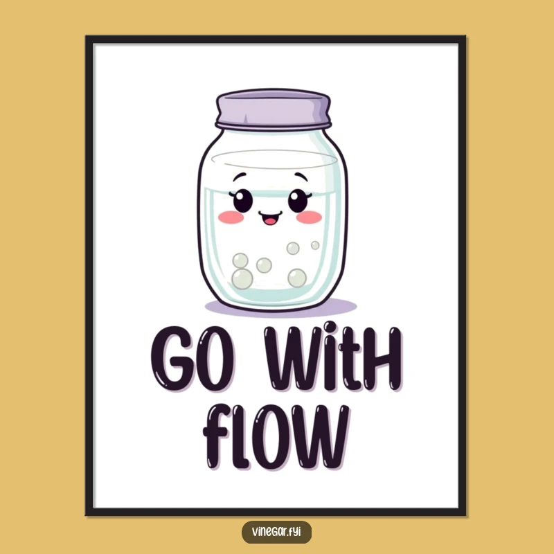 Funny Content Jar Poster: Clear Liquid Sway, Perfect Relaxed Gift