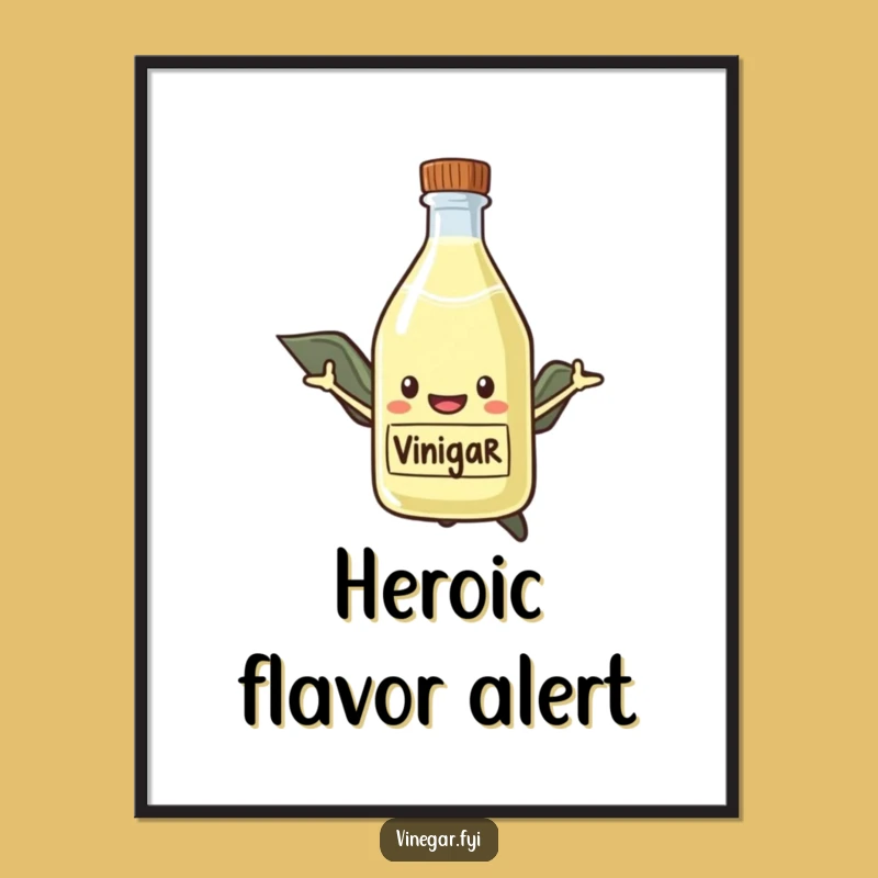 Funny Hero Vinegar Poster - Epic Kitchen Art for Your Walls!