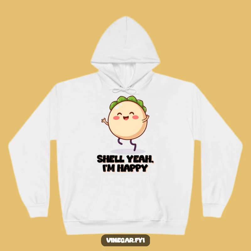 Cozy Funny Taco Hooded Sweatshirt: Warm Foodie Cartoon Character Gift