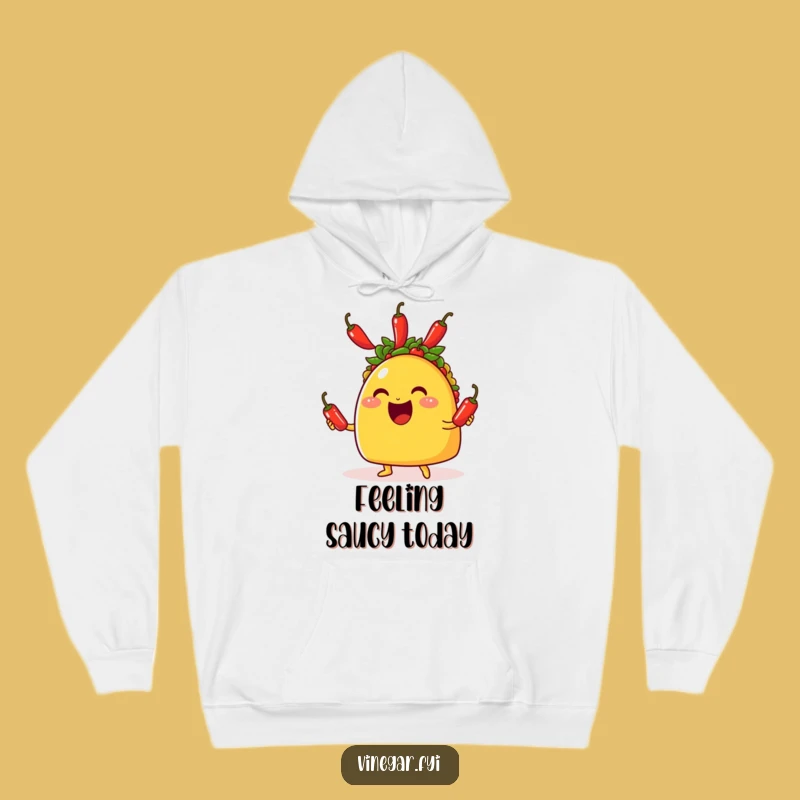 Funny Taco Juggling Peppers Hoodie - Cozy and Hilarious Winter Wear