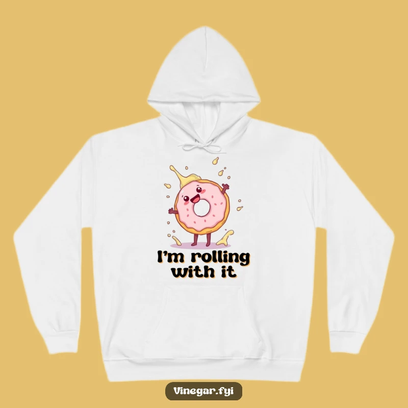 Funny Donut Cartwheel Hoodie: Cozy Comfort with a Splash of Doughnut Humor, Funny Gift!